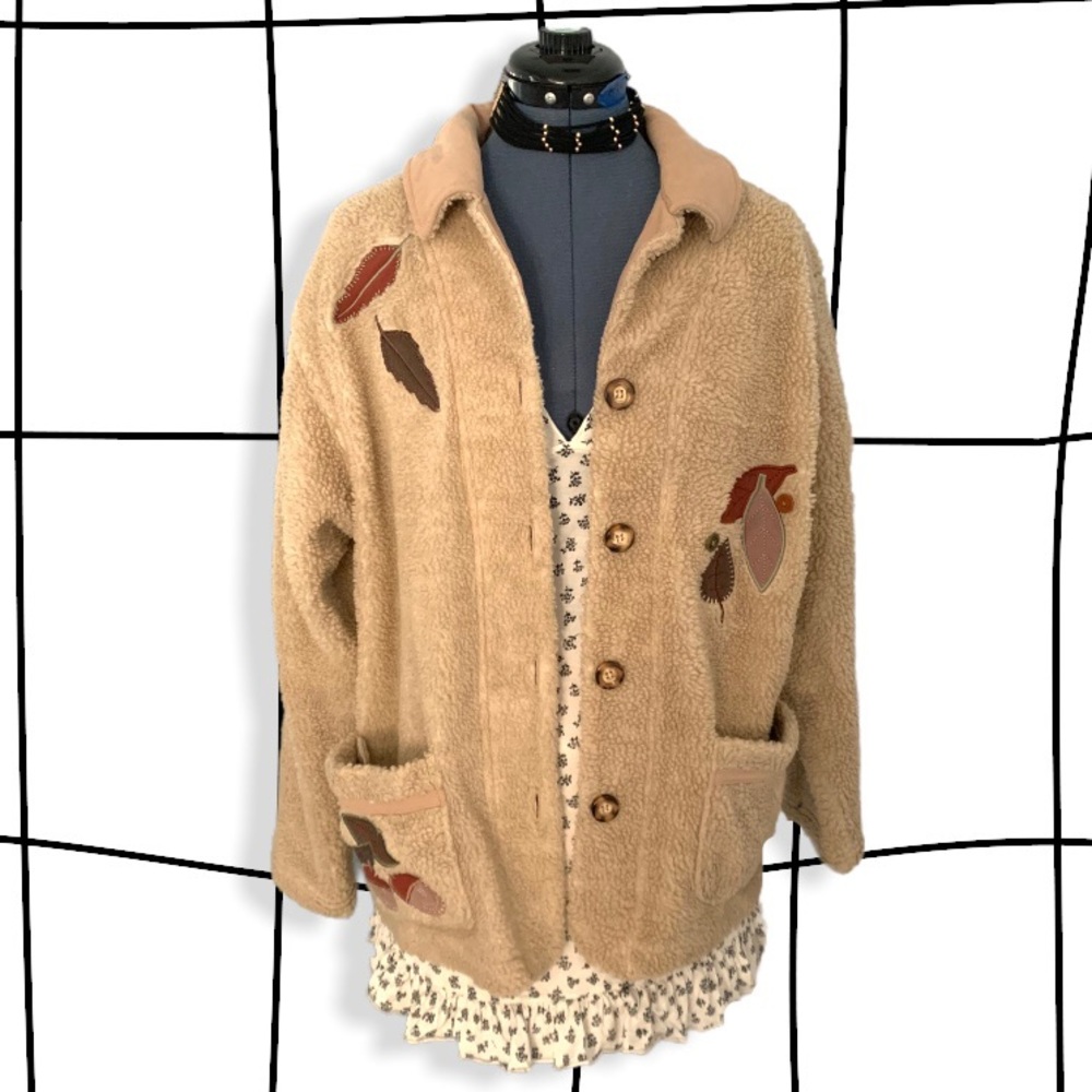 Vintage 90s fall Teddy coat